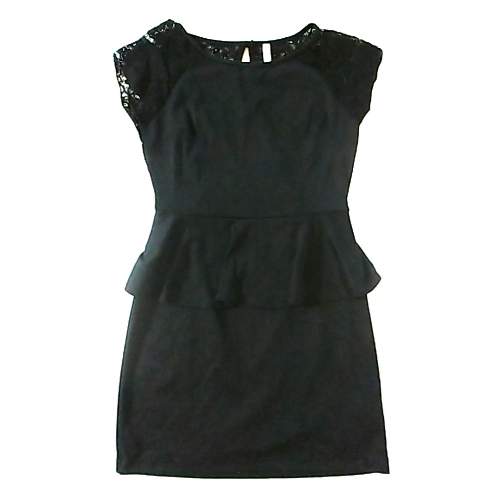 Tyche Black Ruffled Dress